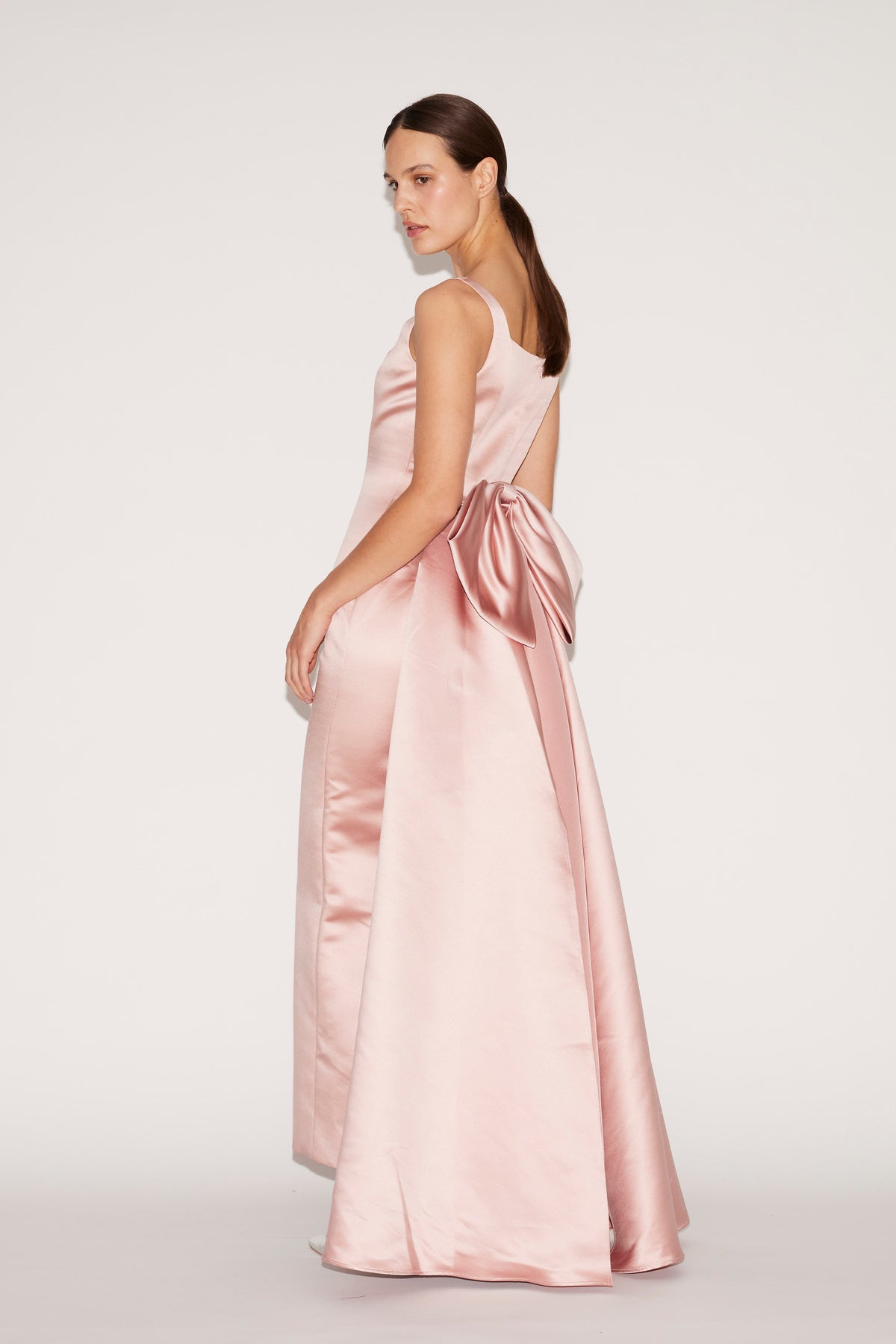 Shannon Gown Pale Pink Duchesse Satin