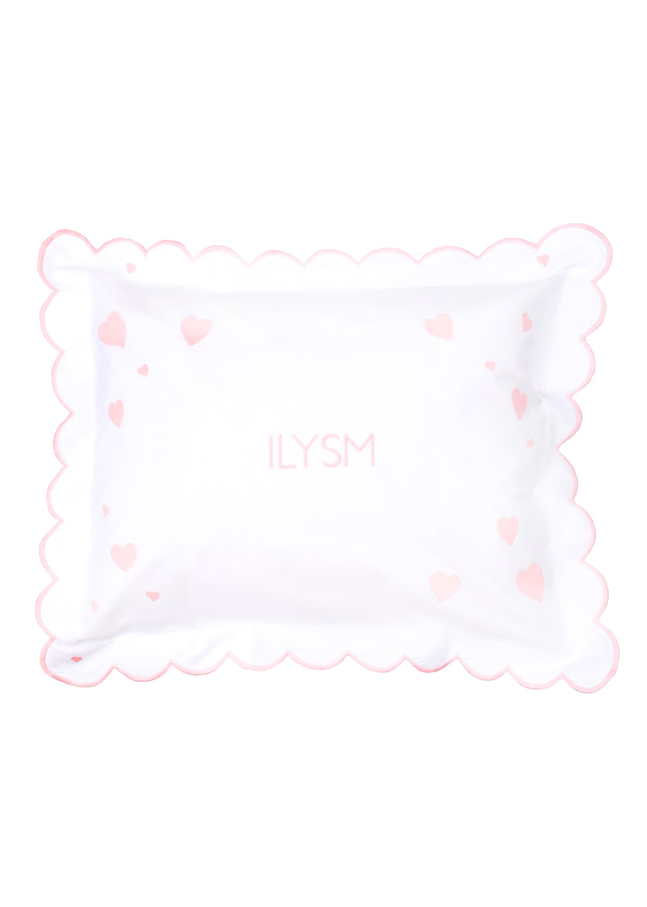 ILYSM Hearts Mini Pillow in Slipper