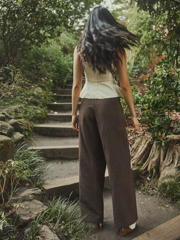 Miranda Top in Khaki Garden