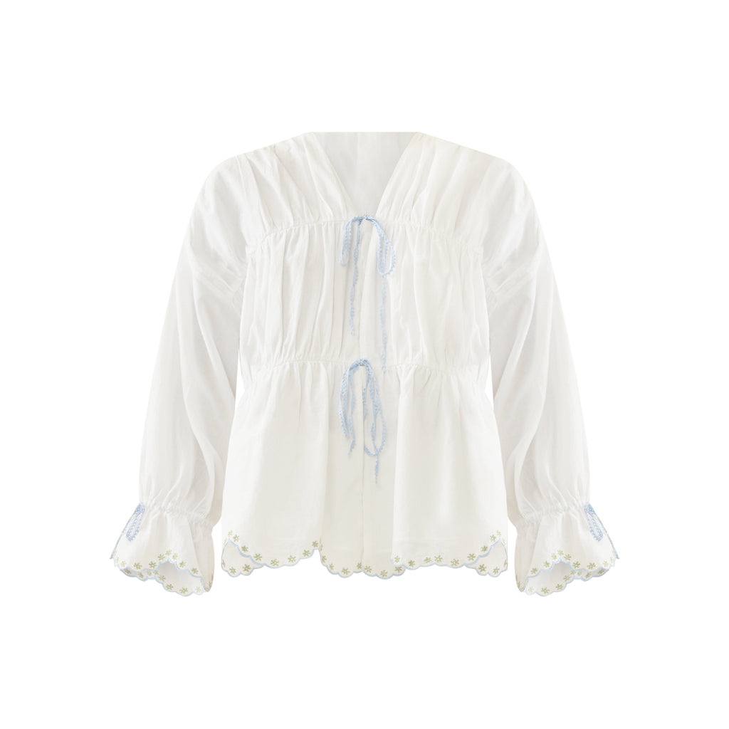 Isle Top in White Whimsy