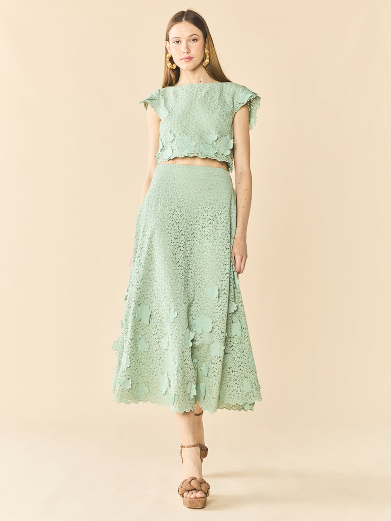 Raquel Top in Minty Green