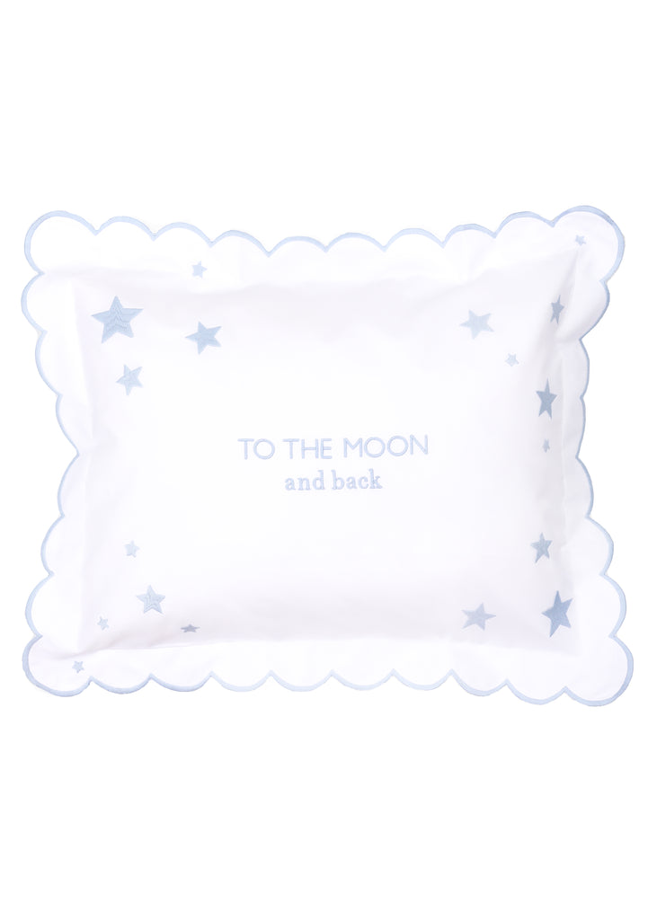 To the Moon Stars Mini Pillow in Cloud