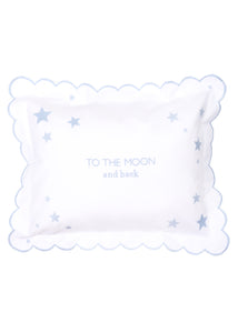 To the Moon Stars Mini Pillow in Cloud