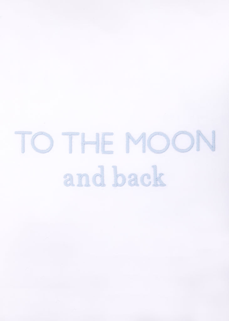 To the Moon Stars Mini Pillow in Cloud