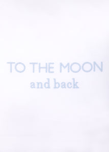 To the Moon Stars Mini Pillow in Cloud