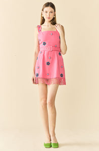 Sarah Bird Mini Dress in Pink Party