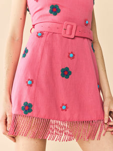 Sarah Bird Mini Dress in Pink Party