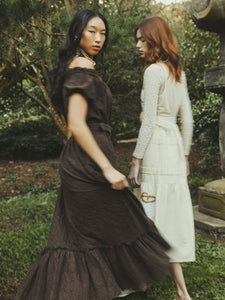 Sophia Dress in Khaki Garden