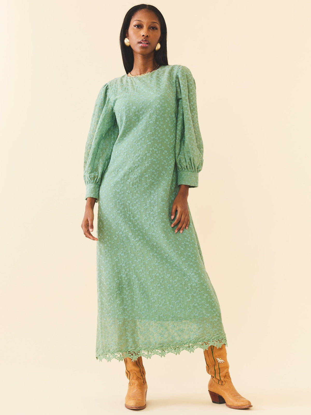 Marina Dress in Marina Green