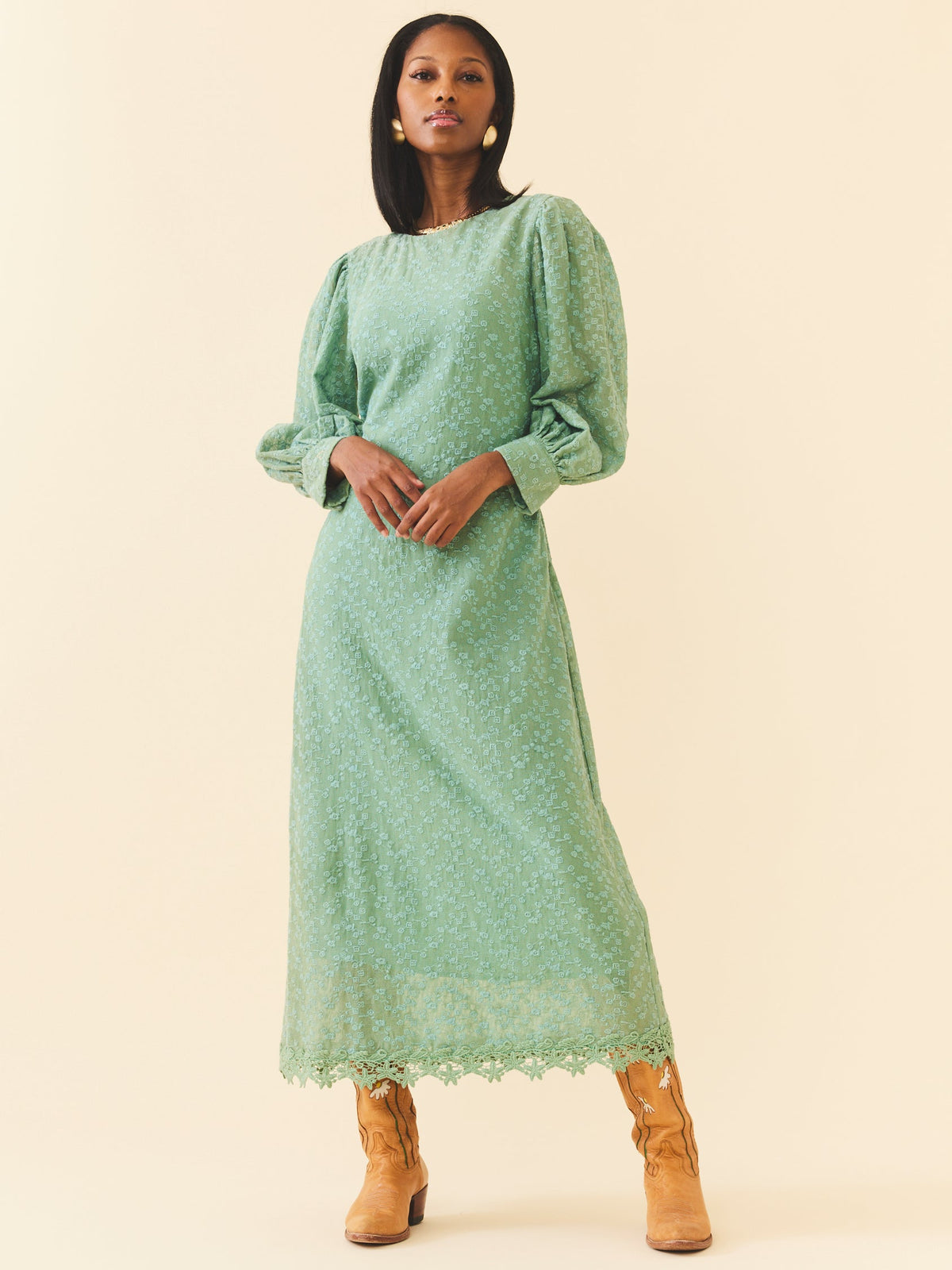 Marina Dress in Marina Green