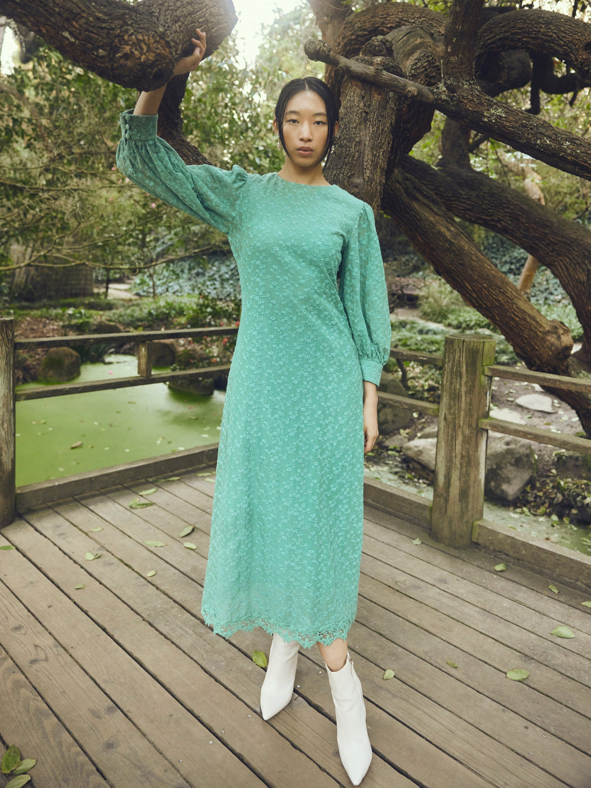 Marina Dress in Marina Green