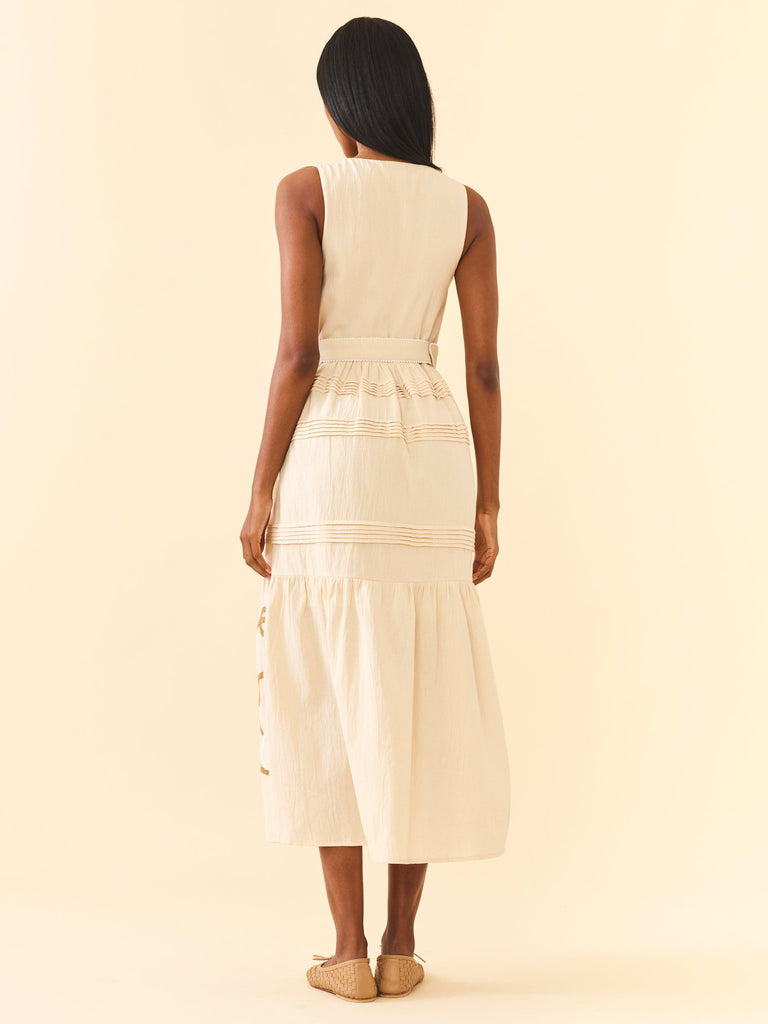 Sophia Dress in Khaki Garden