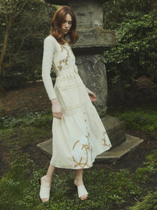 Sophia Dress in Khaki Garden