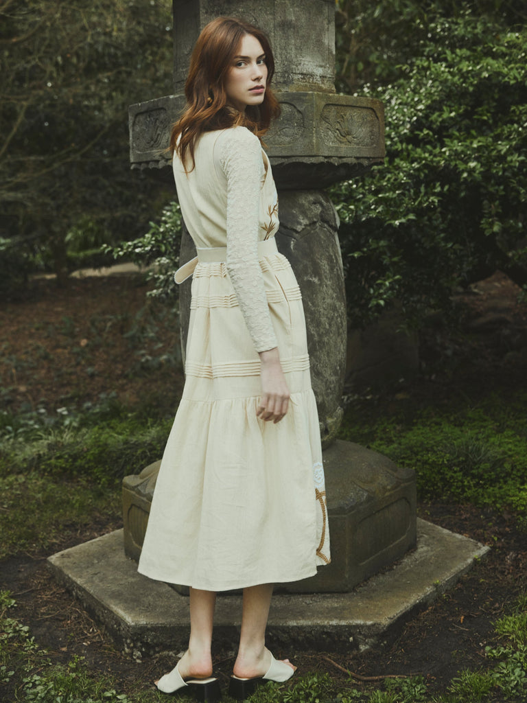 Sophia Dress in Khaki Garden