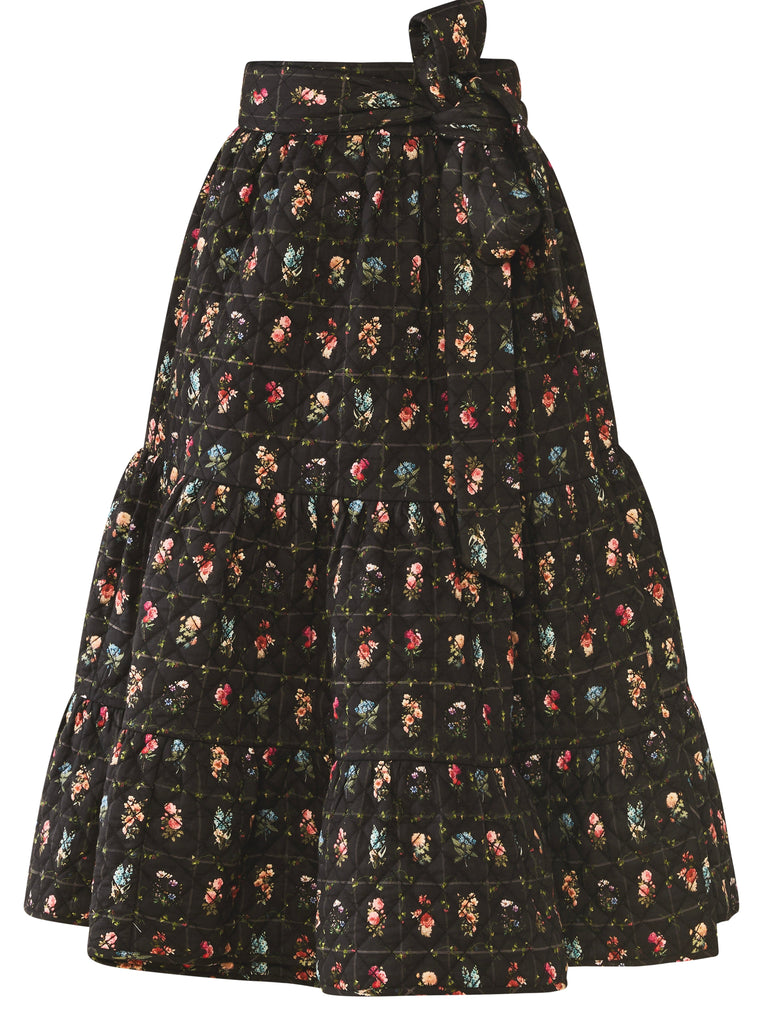 Celine Skirt in Florence Black Floral