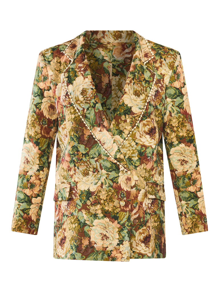 Meredith Blazer in Flora Floral Jacquard