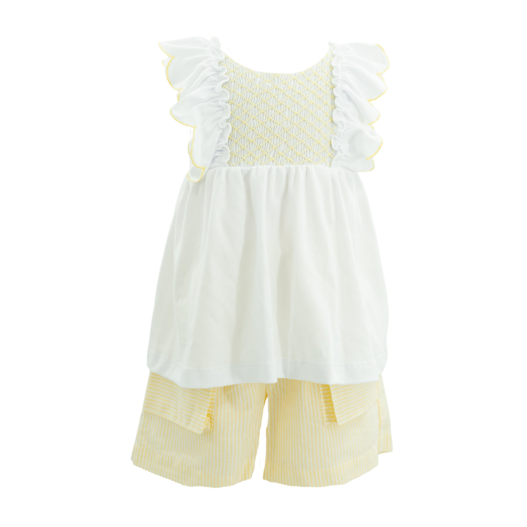 Annie Girl Set in Yellow Stripes