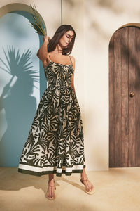 Carmen Dress in Catalina Olive