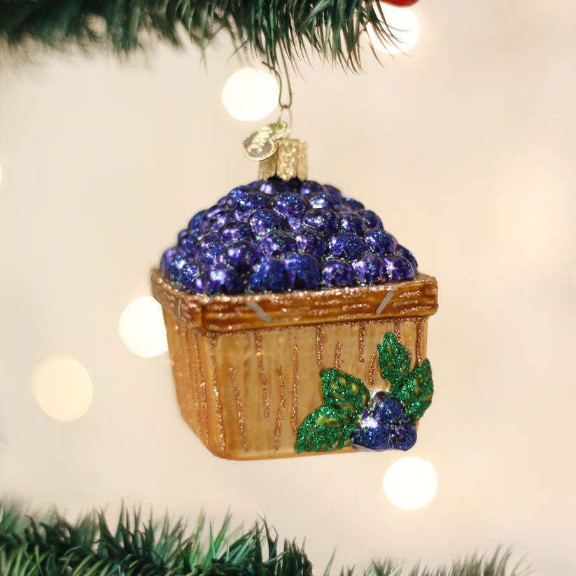 Basket Of Blueberries Ornament