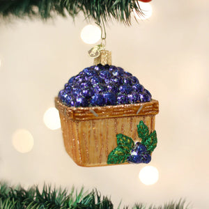 Basket Of Blueberries Ornament