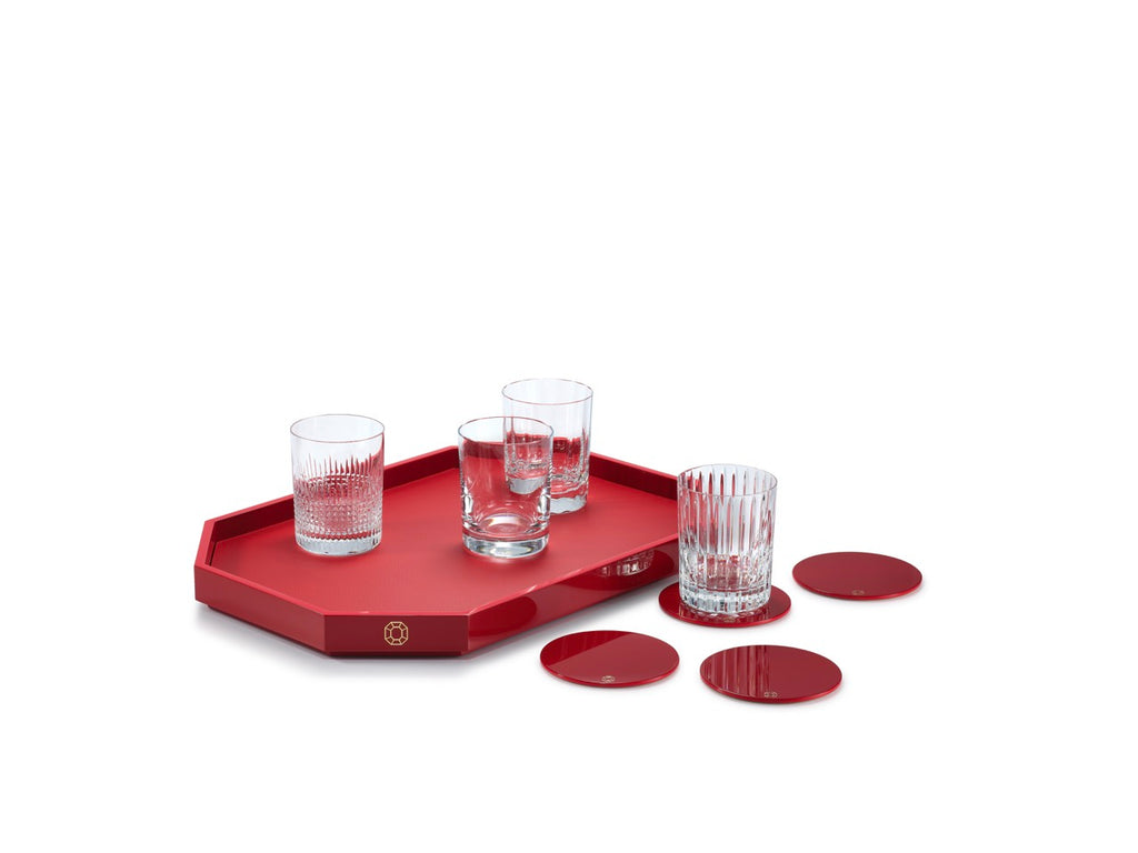 Octogone Tray Medium in Red