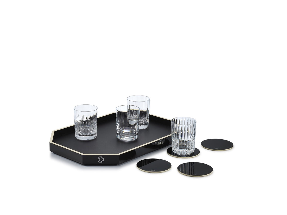 Octogone Tray Medium in Black
