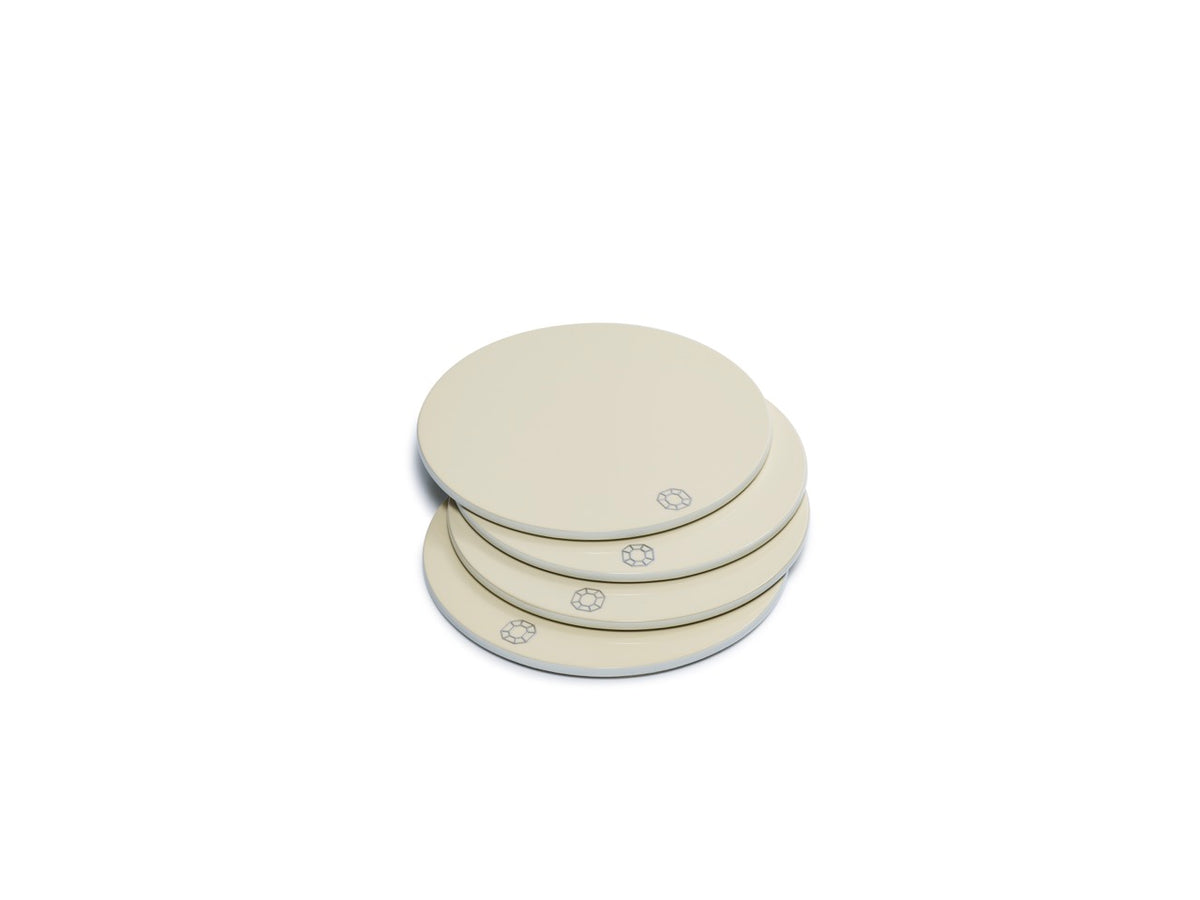 Octogone Coasters in Ivory, Set of 4