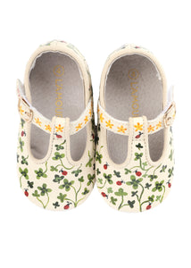Ladybug & Clover Hand-Painted Baby Shoes