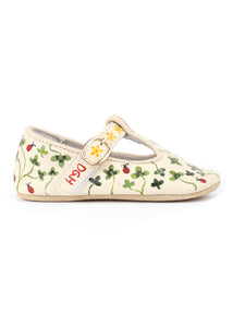 Ladybug & Clover Hand-Painted Baby Shoes