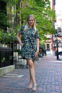 Sandrine Dress in Cinque Terre Navy