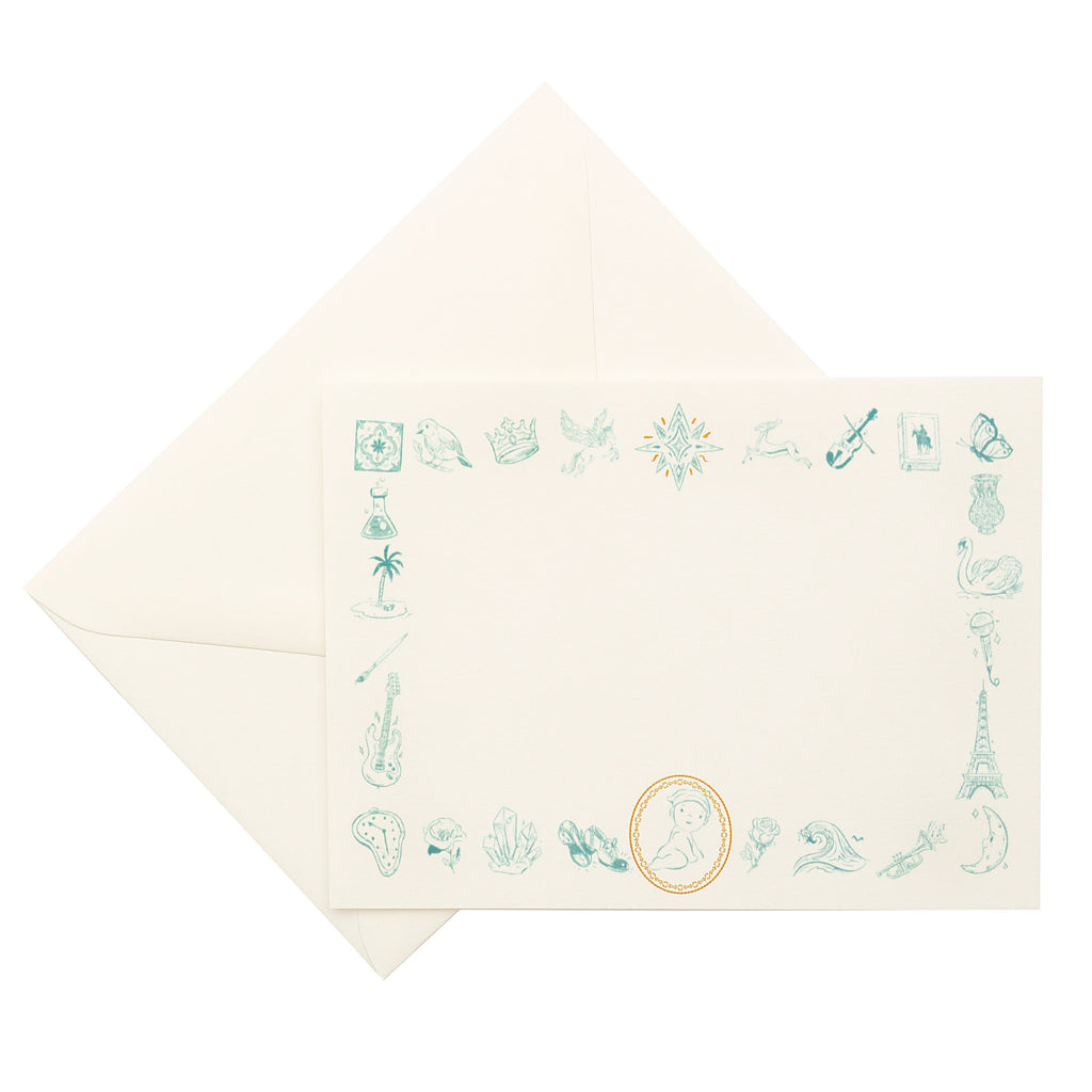 Stationery Card Set in Blue