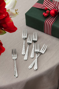 Toys Delight Flatware Cake Forks in Silver, Set of 6