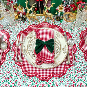 Mistletoe and Bows Tablecloth