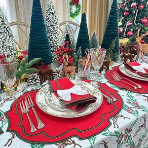Red Christmas Belle Placemats, Set of 4