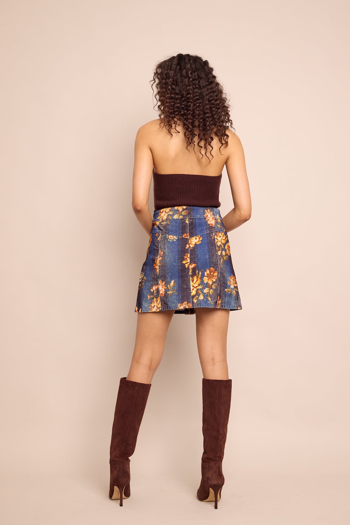 Juniper Skirt in Amour Flora Navy