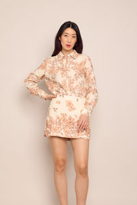 Roseland Skirt in Farfella Border Egret