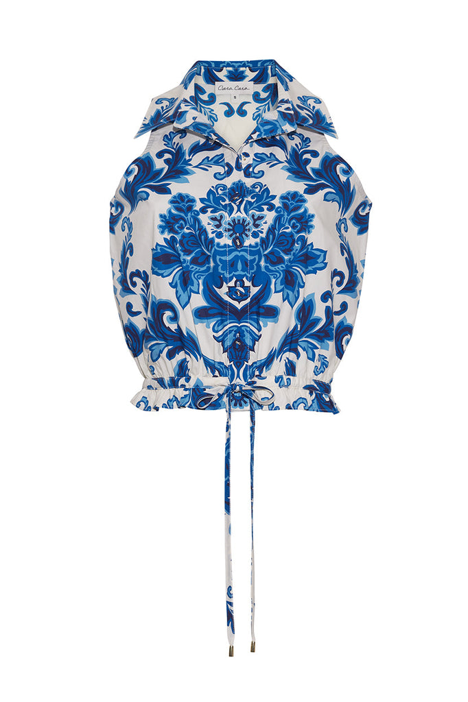 Hannah Top in Fiore Evening Blue