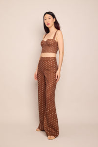 Josephine Pant in Dots Khaki