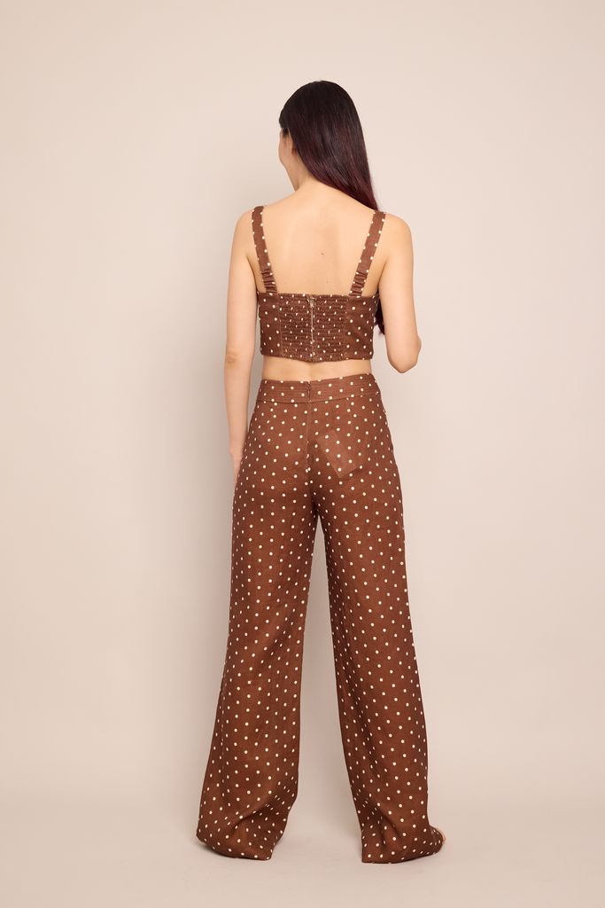 Josephine Pant in Dots Khaki