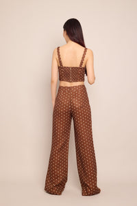 Josephine Pant in Dots Khaki
