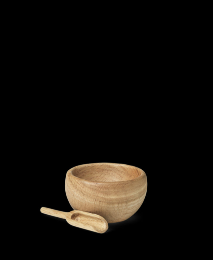 Salt Cellar With Spoon Oak