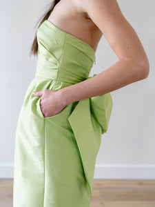 Caladium Dress in Lime Green
