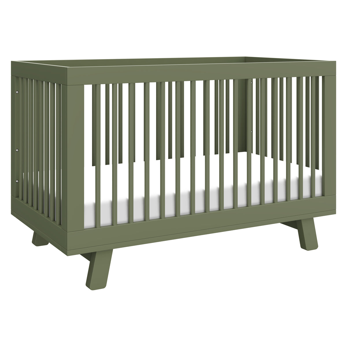 Hudson 3-in-1 Convertible Crib with Toddler Bed Conversion Kit in Olive
