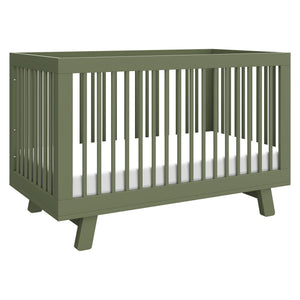 Hudson 3-in-1 Convertible Crib with Toddler Bed Conversion Kit in Olive