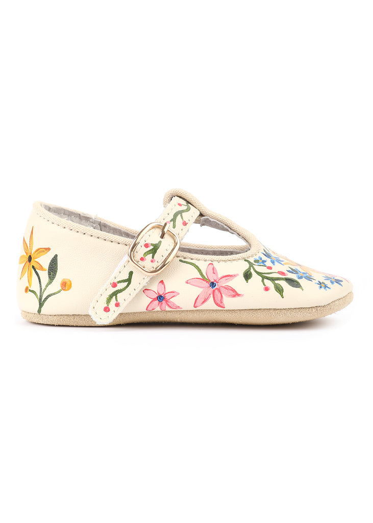 Wildflower Hand-Painted Baby Shoes