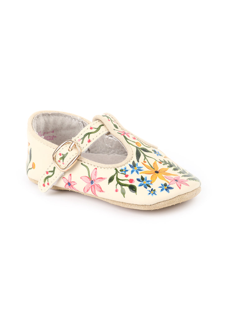 Wildflower Hand-Painted Baby Shoes