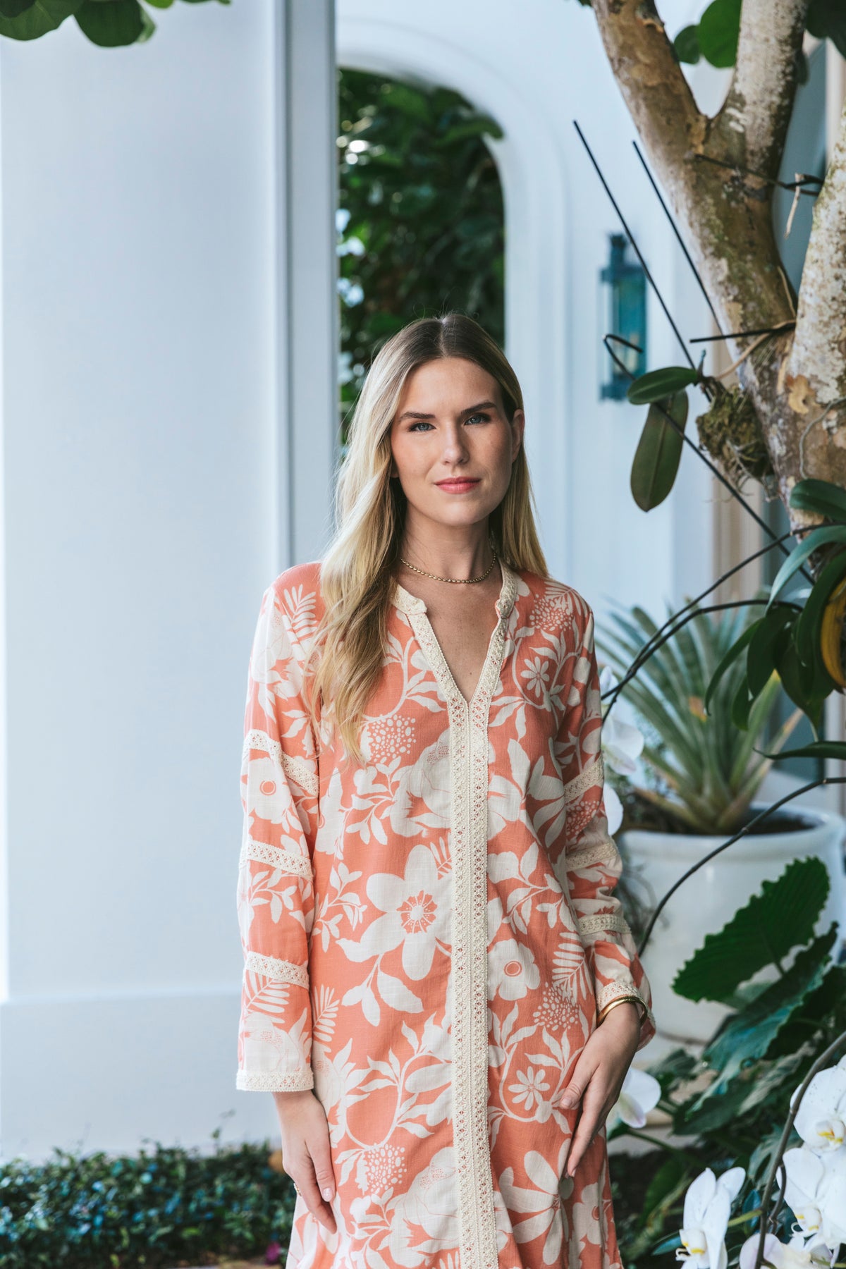 Bardot Caftan in Joy Salmon