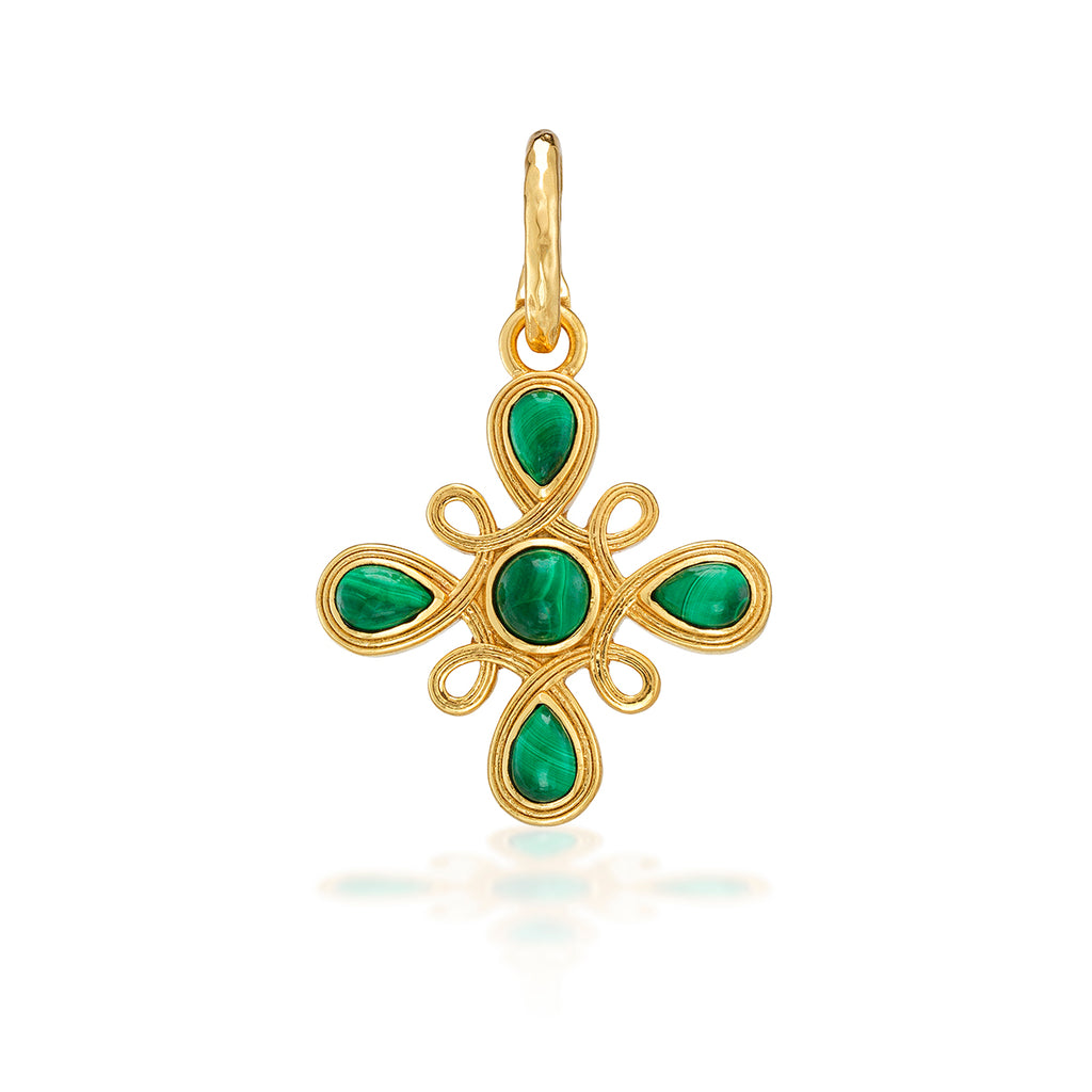 Monique Gem Pendant in Malachite