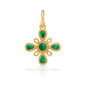 Monique Gem Pendant in Malachite