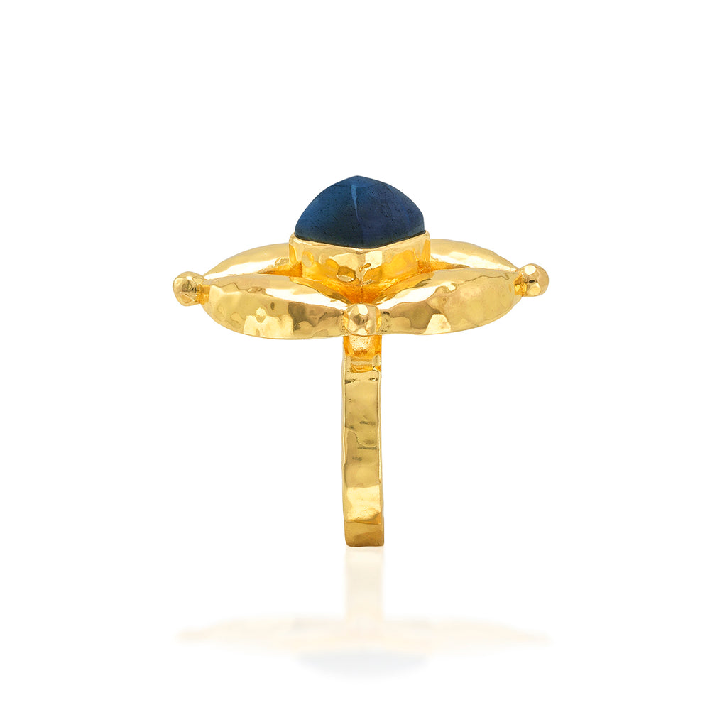 Mystic Eye Ring in Blue Labradorite